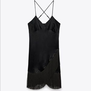 NWT Zara Fringe Slip Dress